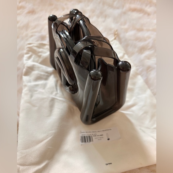 NWOT Melissa X Telfar Small Jelly Shopper Bag / Clear Black - Picture 4 of 13